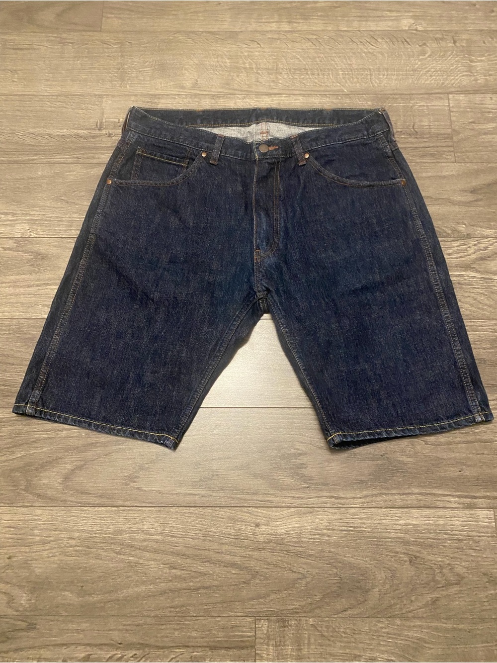 A bathing ape pirate Men's Dark Denim Shorts - Picture 2 of 4